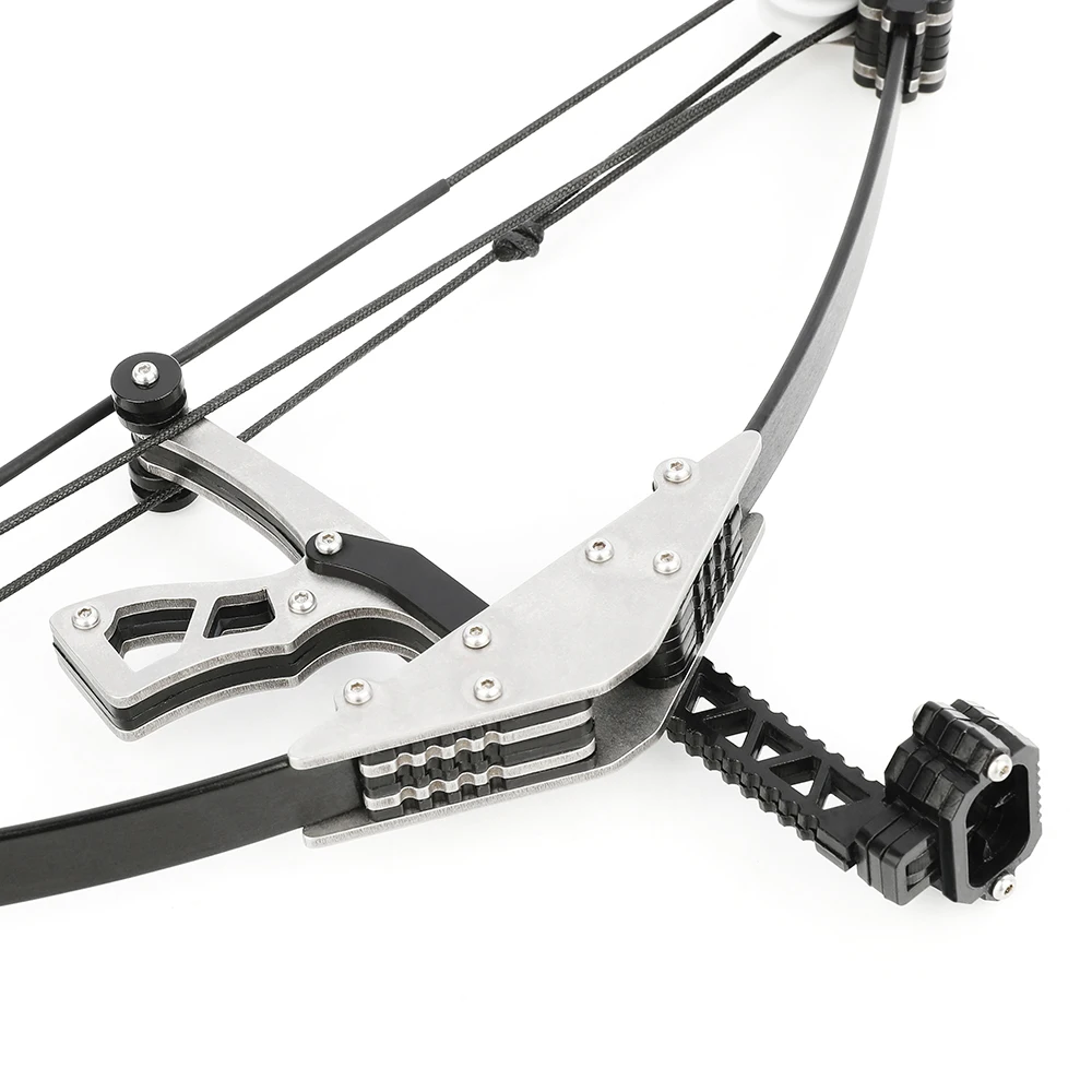 9.5" Mini Compound Bow Archery Short Axis Pulley Bow Shooting Game Creative Bow and 